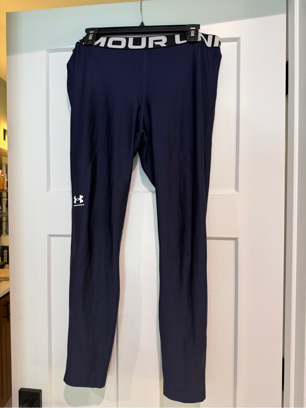 UNDER ARMOUR Navy Compression Leggings-Size XL